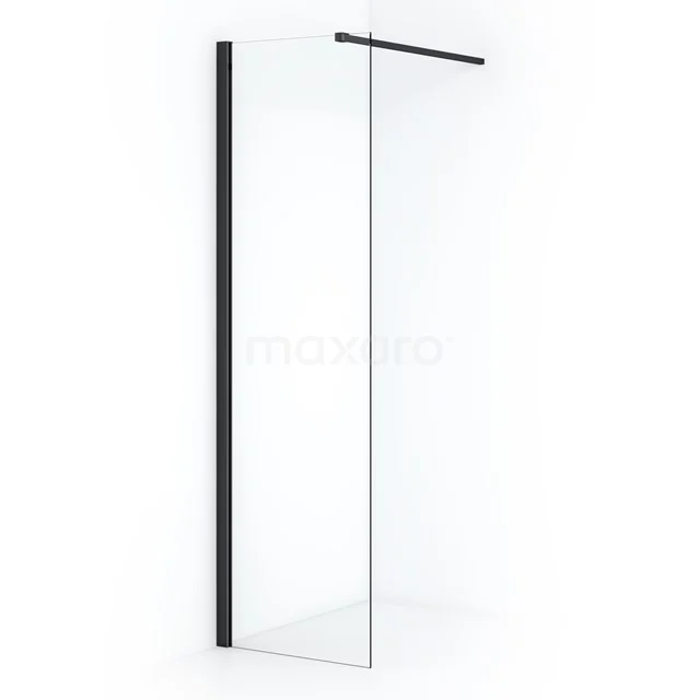 Diamond Inloopdouche | 50 cm Zwart chroom Helder glas Vaste wand IDA05110BCN