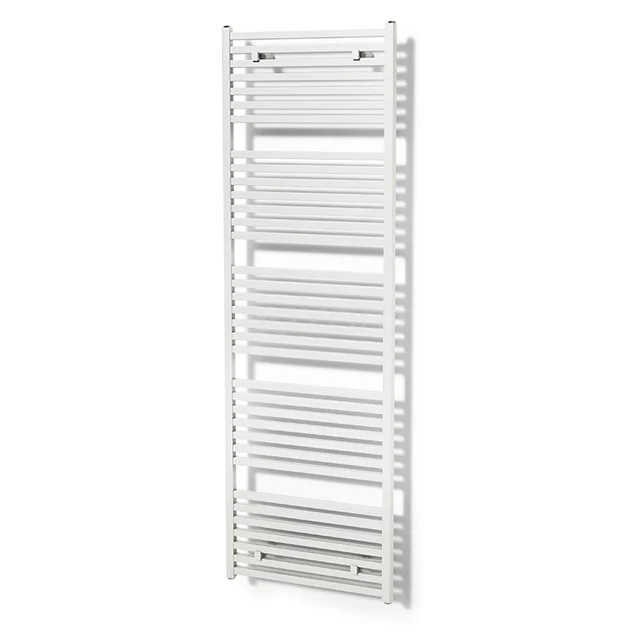 Aluminium Handtuchheizkörper Zeus Gloss White 1933 watt 60x204cm Vertikal DR57_0620GWN Weiße, ladderförmige Handtuchheizkörper, stilvoll und funktional, perfekt für moderne Badezimmerheizung.