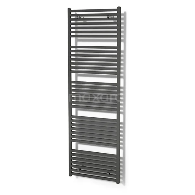 Zeus Handdoekradiator | 60x204 cm Donkergrijs 1933 W att Aluminium Centrale verwarming DR57_0620RDN