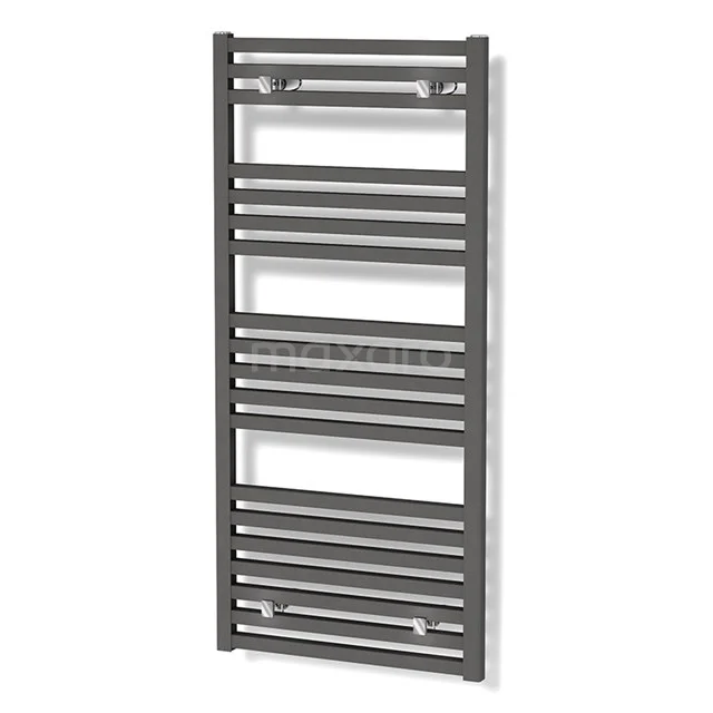 Zeus Handdoekradiator | 50x122 cm Donkergrijs 890 W att Aluminium Centrale verwarming DR57_0512RDN