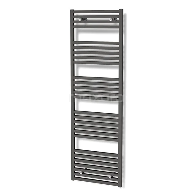 Zeus Handdoekradiator | 50x174 cm Donkergrijs 1270 W att Aluminium Centrale verwarming DR57_0517RDN