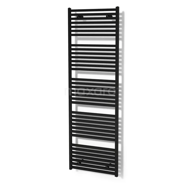 Zeus Handdoekradiator | 60x204 cm Mat zwart 1933 W att Aluminium Centrale verwarming DR57_0620SBN
