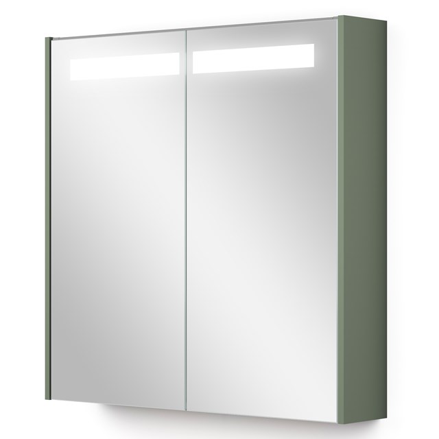 Spiegelkast Met Verlichting Modulo 70x70cm Saliegroen K99-0700-59008-12
