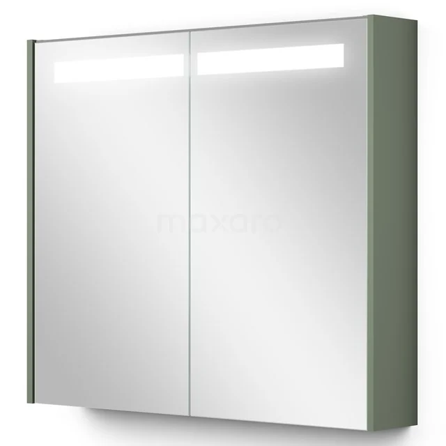 Spiegelkast Met Verlichting Modulo 80x70cm Saliegroen K99-0800-59008-12