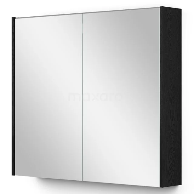 Mirror cabinet with lighting Modulo 80x70cm Black oak K99-0800-59009-31