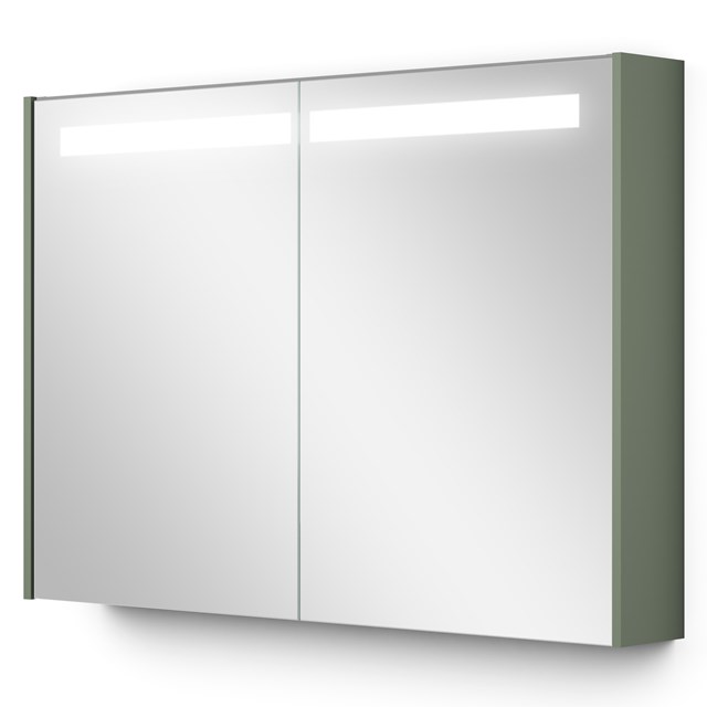 Spiegelkast Met Verlichting Modulo 100x70cm Saliegroen K99-1000-59008-12