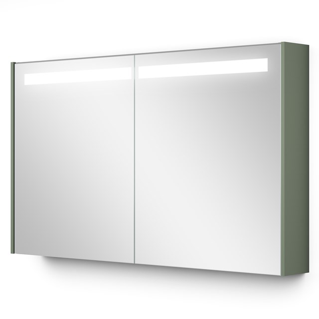 Spiegelkast Met Verlichting Modulo 120x70cm Saliegroen K99-1200-59008-12
