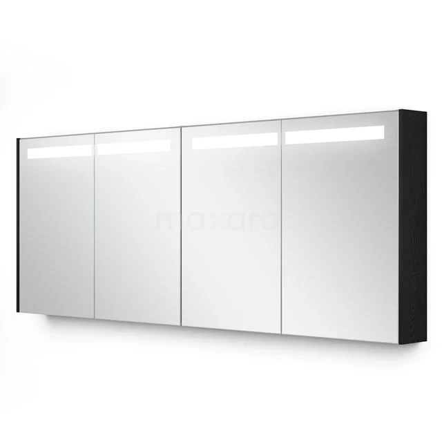 Spiegelkast Met Verlichting Modulo 180x70cm Zwart Eiken K99-1800-59008-31