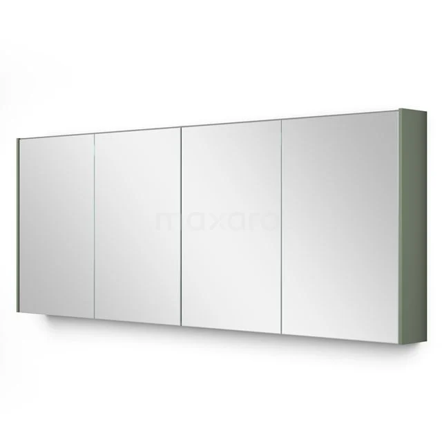 Spiegelschrank mit Beleuchtung Modulo 177.6x70cm Salbeigrün K99-1800-59009-12 Moderne Badschränke-Serie mit 4 Spiegeldecken, strakes Design in Weiß und Silber, ideal für großzügige Badezimmerlagerung.