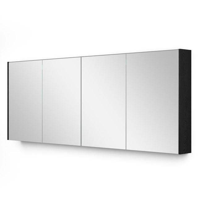 Spiegelkast Met Verlichting Modulo 180x70cm Zwart Eiken K99-1800-59009-31