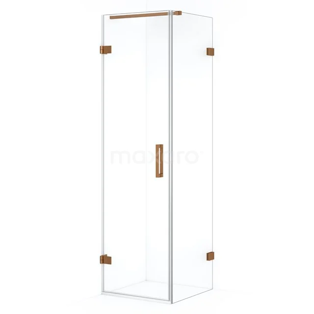 Diamond Shower enclosure | 60x50 cm Copper Clear glass Pivot door Rectangle CDA210605120KP