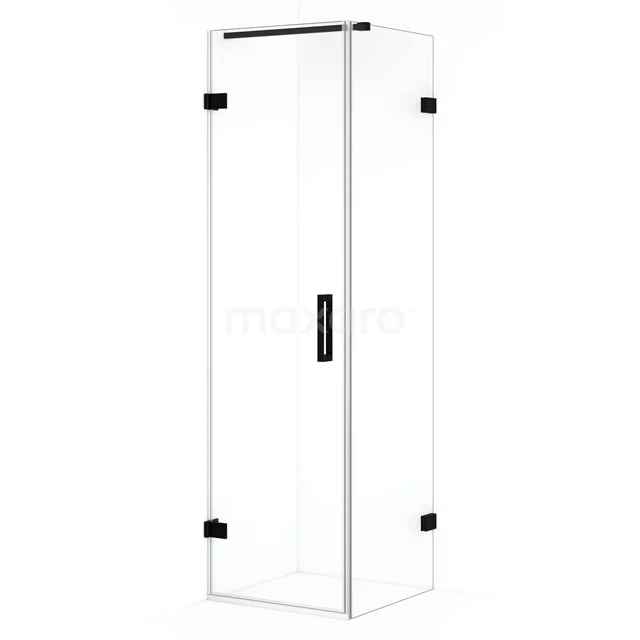 Diamond Shower enclosure | 60x50 cm Matte black Clear glass Pivot door Rectangle CDA210605120MB