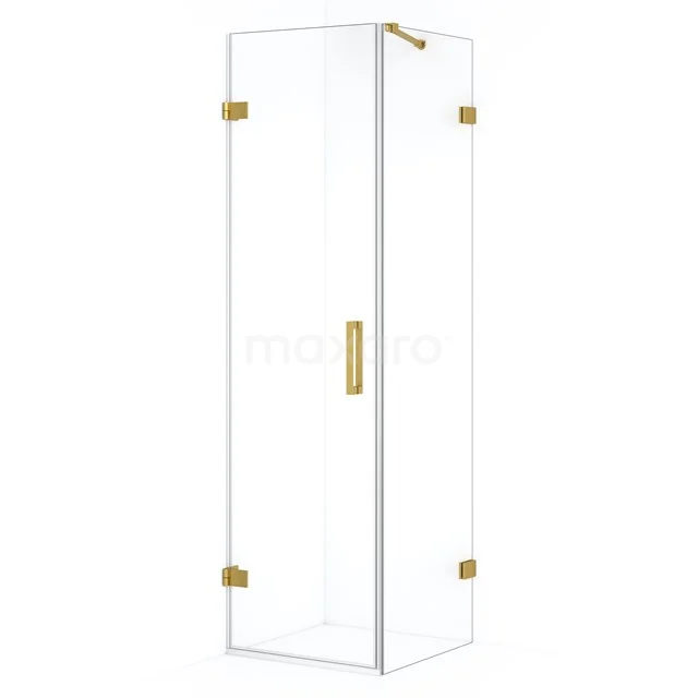 Diamond Shower enclosure | 60x50 cm Gold Clear glass Pivot door Rectangle CDA210605220GG