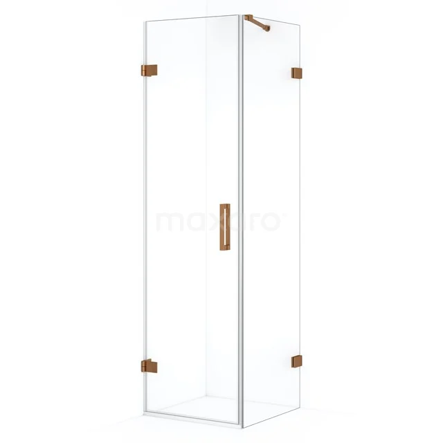 Diamond Douchecabine | 60x50 cm Koper Helder glas Draaideur Rechthoek CDA210605220KP