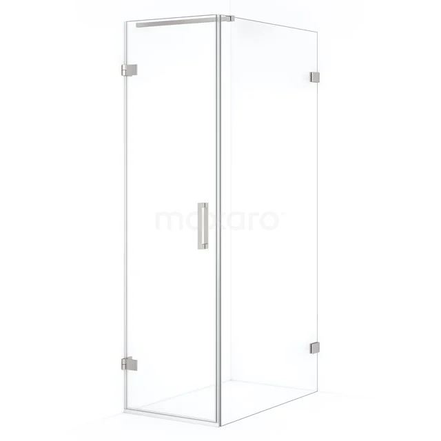 Diamond Shower enclosure | 100x60 cm Stainless steel Clear glass Pivot door Rectangle CDA210610120BR