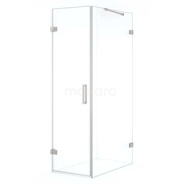 Diamond Shower enclosure | 100x60 cm Stainless steel Clear glass Pivot door Rectangle CDA210610220BR