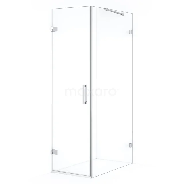 Diamond Shower enclosure | 100x60 cm Chrome Clear glass Pivot door Rectangle CDA210610220C