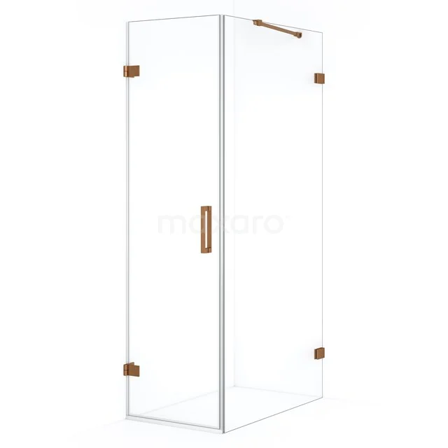 Diamond Douchecabine | 100x60 cm Koper Helder glas Draaideur Rechthoek CDA210610220KP