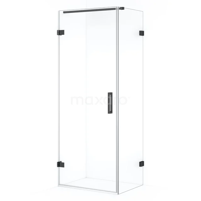 Diamond Shower enclosure | 70x50 cm Black chrome Clear glass Pivot door Rectangle CDA210705120BC
