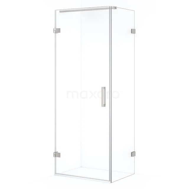 Diamond Douchecabine | 80x50 cm Rvs Helder glas Draaideur Rechthoek CDA210805120BR