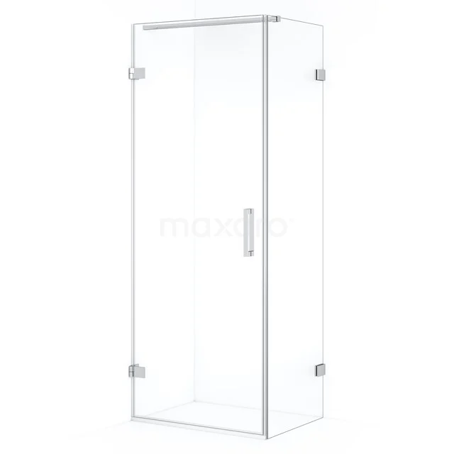 Diamond Shower cabin | 70x60 cm Chrome Clear glass Pivot door Rectangle CDA210706120C Glass shower enclosure rectangular, clear glass, aluminium fittings, ideal for modern bathroom design.