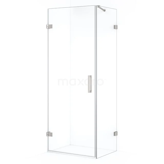 Diamond Shower enclosure | 70x60 cm Stainless steel Clear glass Pivot door Rectangle CDA210706220BR