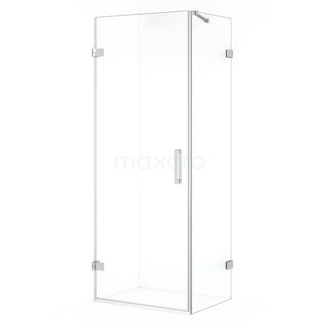 Diamond Shower enclosure | 70x50 cm Chrome Clear glass Pivot door Rectangle CDA210705220C