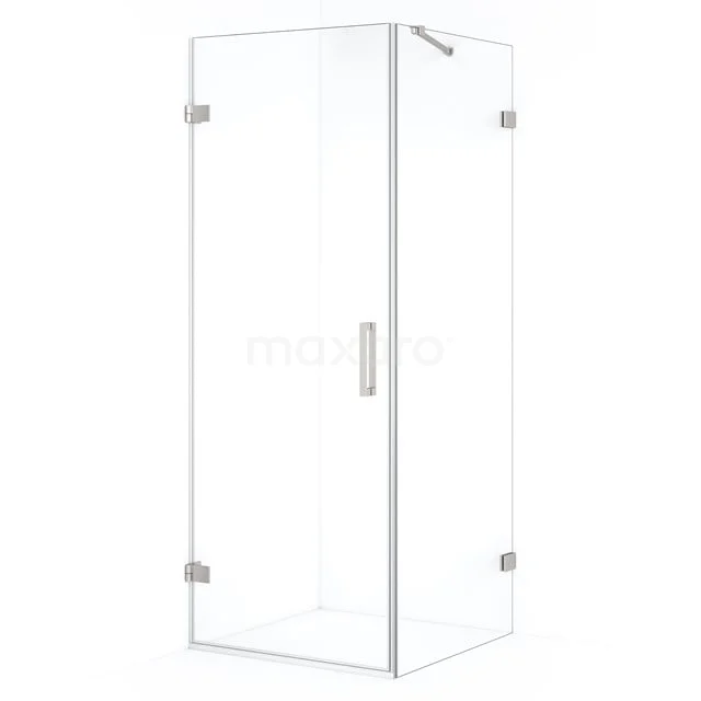 Diamond Douchecabine | 80x70 cm Rvs Helder glas Draaideur Rechthoek CDA210807220BR