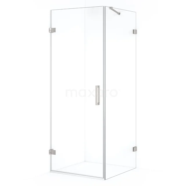 Diamond Shower enclosure | 80x70 cm Stainless steel Clear glass Pivot door Rectangle CDA210708220BR