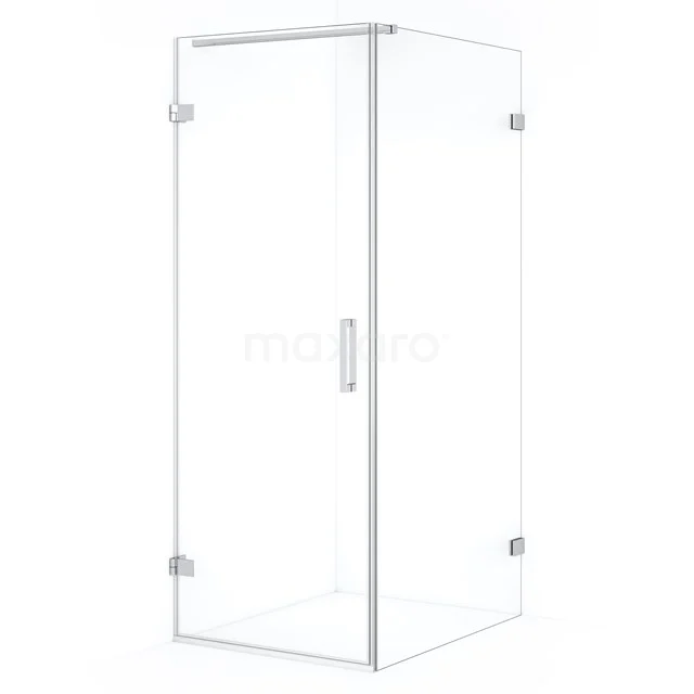 Diamond Shower enclosure | 90x70 cm Chrome Clear glass Pivot door Rectangle CDA210709120C