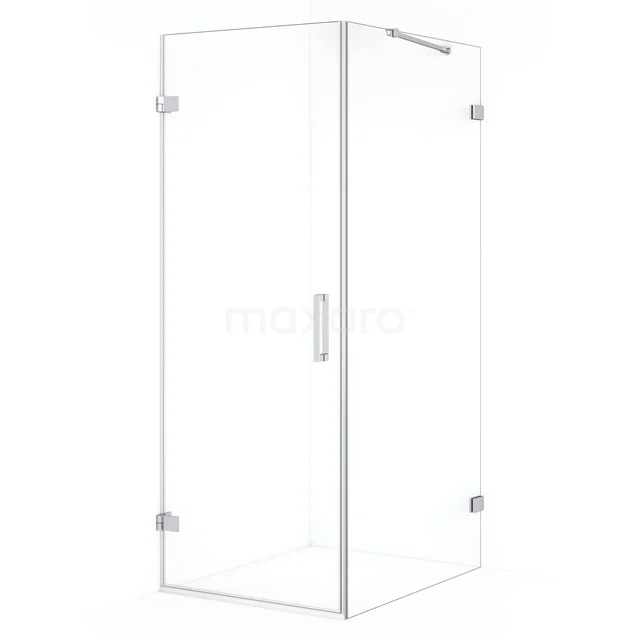 Diamond Shower enclosure | 90x70 cm Chrome Clear glass Pivot door Rectangle CDA210709220C