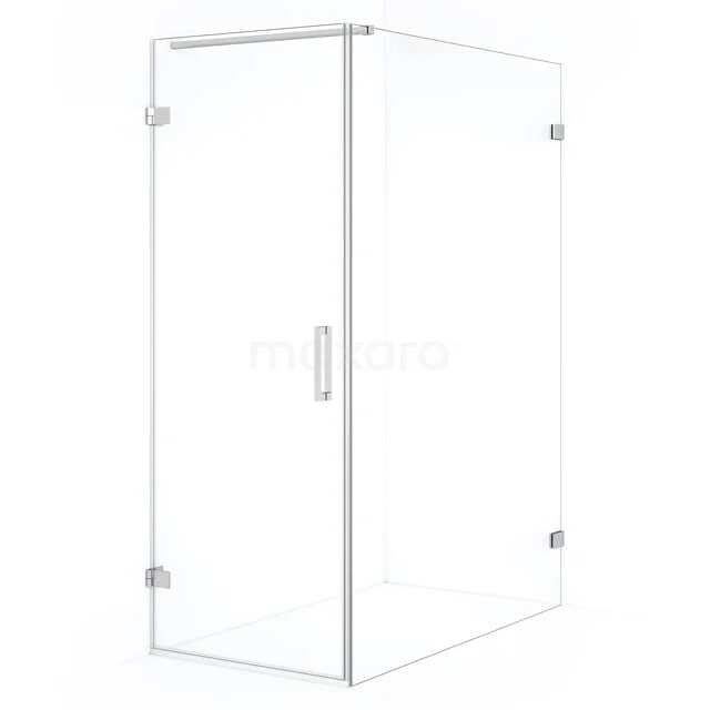 Diamond Douchecabine | 130x80 cm Chroom Helder glas Draaideur Rechthoek CDA210813120C