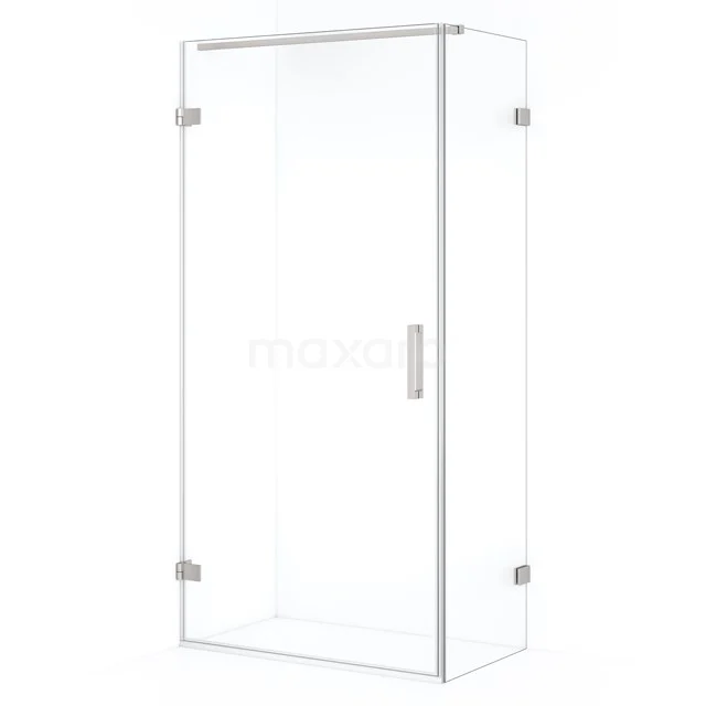 Diamond Shower enclosure | 90x50 cm Stainless steel Clear glass Pivot door Rectangle CDA210905120BR