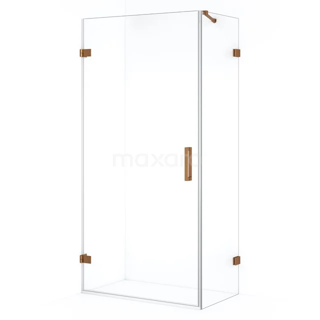 Diamond Shower enclosure | 90x60 cm Copper Clear glass Pivot door Rectangle CDA210906220KP