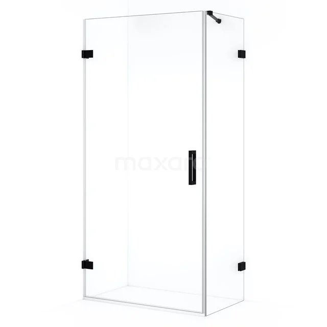 Diamond Douchecabine | 100x50 cm Mat zwart Helder glas Draaideur Rechthoek CDA211005220MB