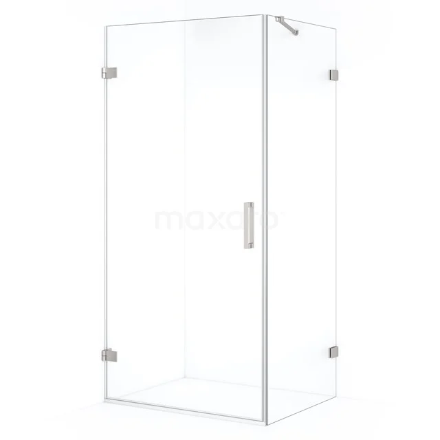 Diamond Shower enclosure | 90x70 cm Stainless steel Clear glass Pivot door Rectangle CDA210907220BR