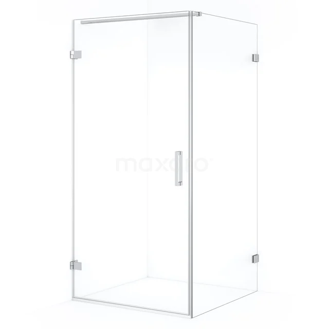 Diamond Shower enclosure | 90x90 cm Chrome Clear glass Pivot door Square CDA210909120C