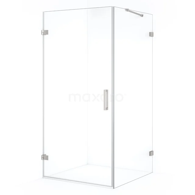 Diamond Shower enclosure | 90x90 cm Stainless steel Clear glass Pivot door Square CDA210909220BR