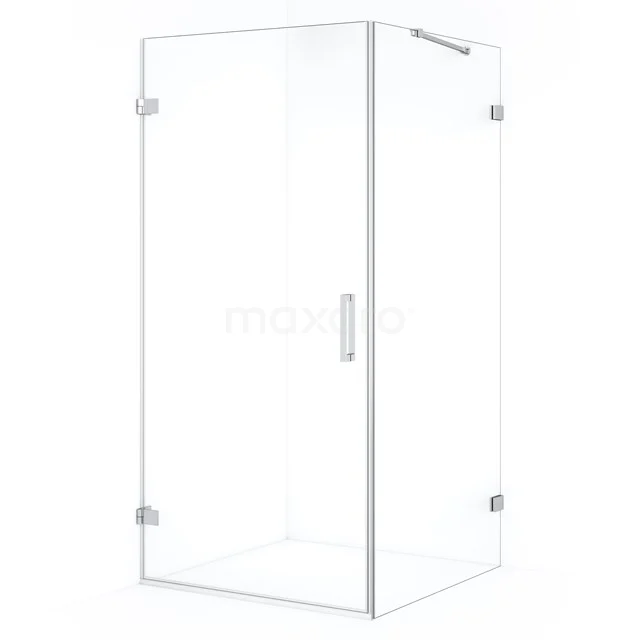 Diamond Shower enclosure | 90x90 cm Chrome Clear glass Pivot door Square CDA210909220C