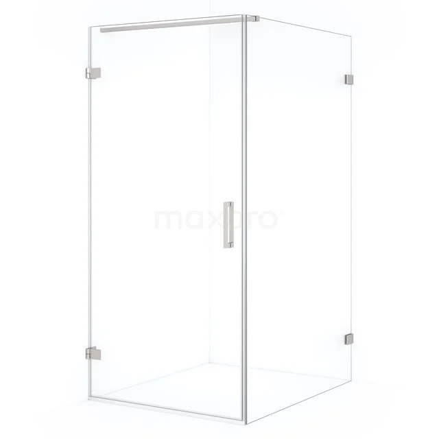 Diamond Shower enclosure | 110x90 cm Stainless steel Clear glass Pivot door Rectangle CDA210911120BR