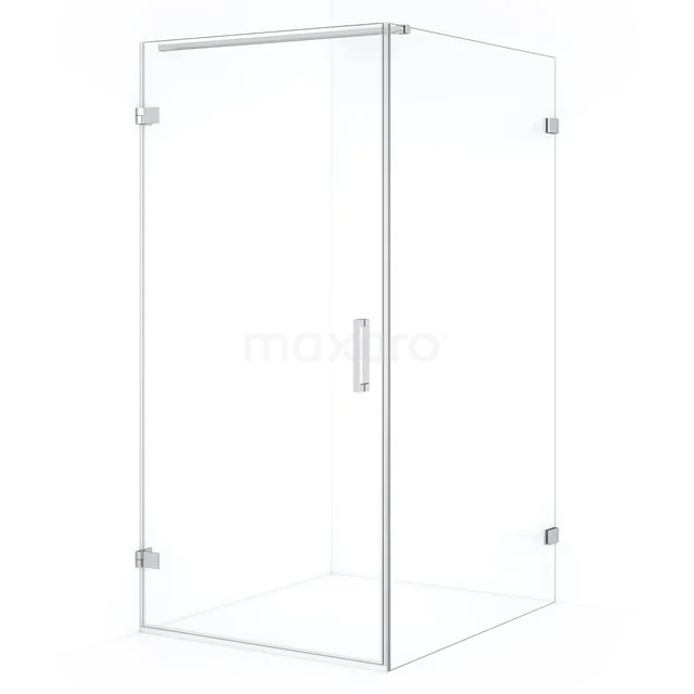 Diamond Shower enclosure | 110x100 cm Chrome Clear glass Pivot door Rectangle CDA211011120C