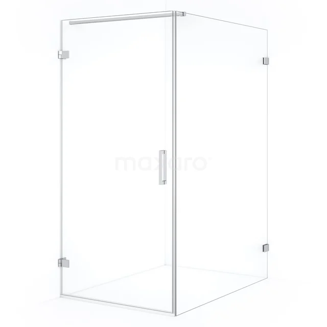 Diamond Shower enclosure | 140x90 cm Chrome Clear glass Pivot door Rectangle CDA210914120C