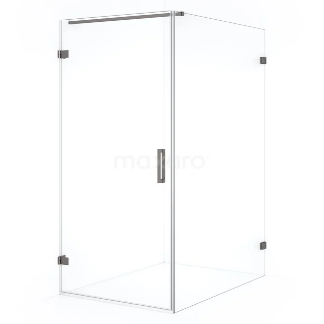 Diamond Shower enclosure | 130x90 cm Black metal Clear glass Pivot door Rectangle CDA210913120ZM