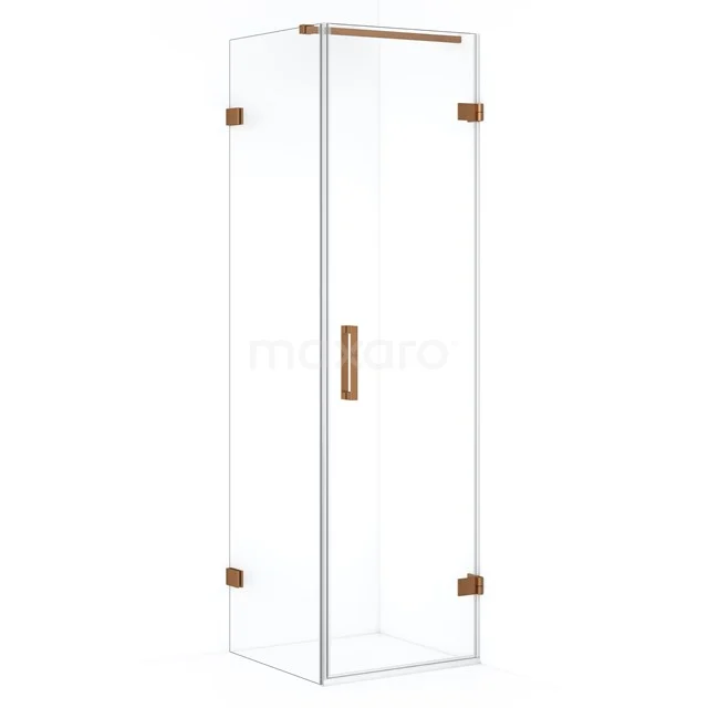 Diamond Shower enclosure | 60x50 cm Copper Clear glass Pivot door Rectangle CDA220605120KP