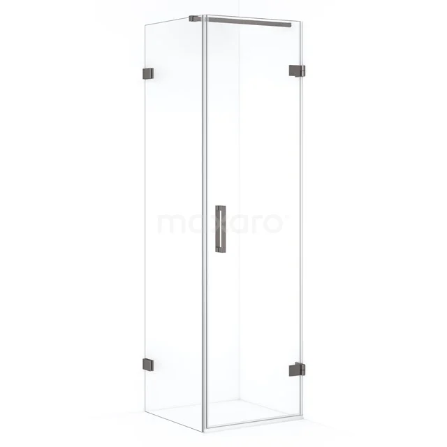 Diamond Shower enclosure | 60x60 cm Black metal Clear glass Pivot door Square CDA220606120ZM