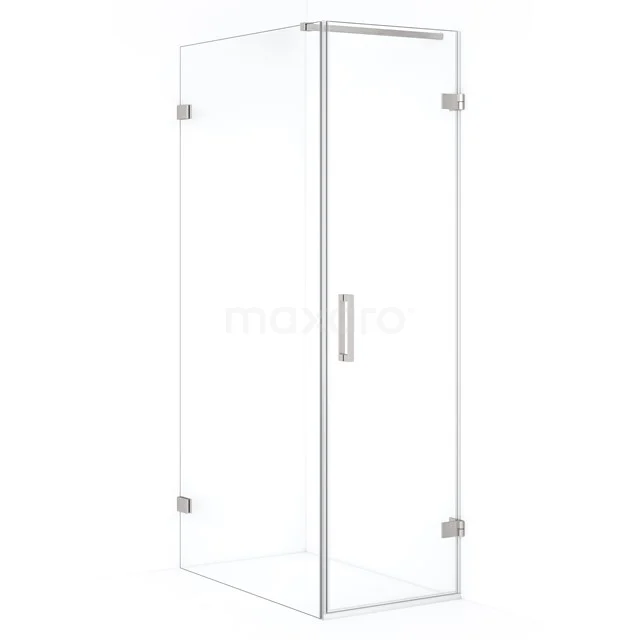 Glas Duschkabine mit klaren Wänden und rostfreien Scharnieren, ideal für einen modernen Badezimmerstil.