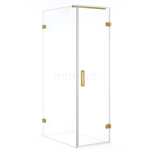 Diamond Shower enclosure | 100x60 cm Gold Clear glass Pivot door Rectangle CDA220610120GG