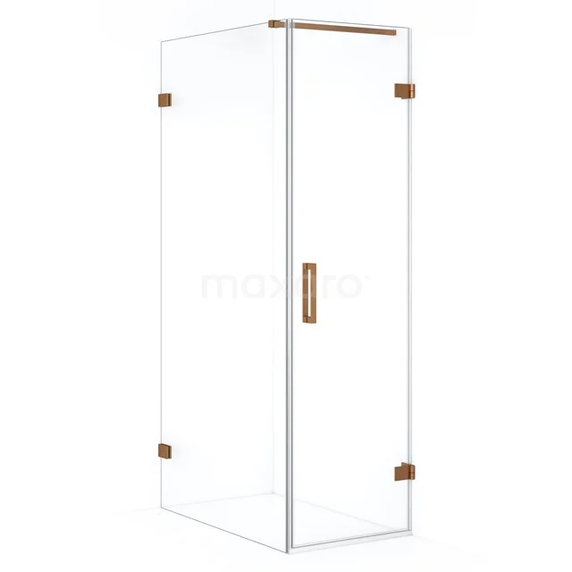 Diamond Shower enclosure | 100x60 cm Copper Clear glass Pivot door Rectangle CDA220610120KP