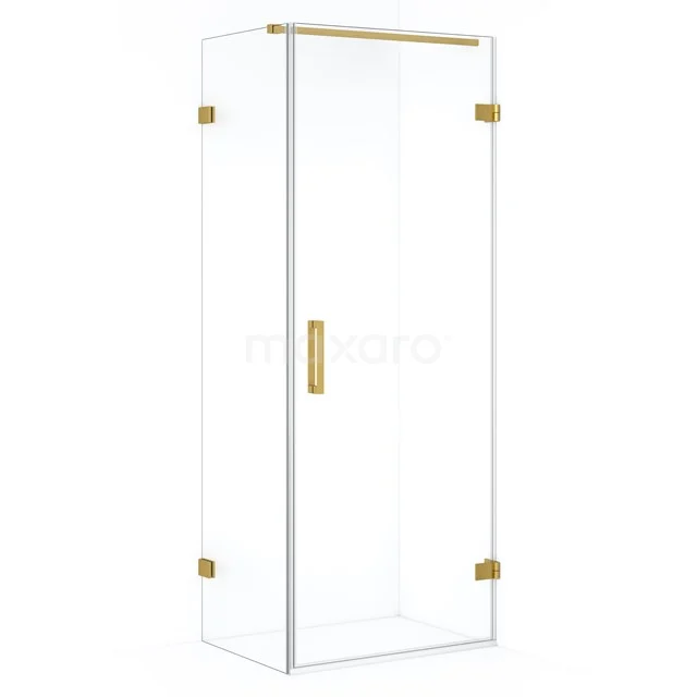 Diamond Douchecabine | 70x50 cm Goud Helder glas Draaideur Rechthoek CDA220705120GG