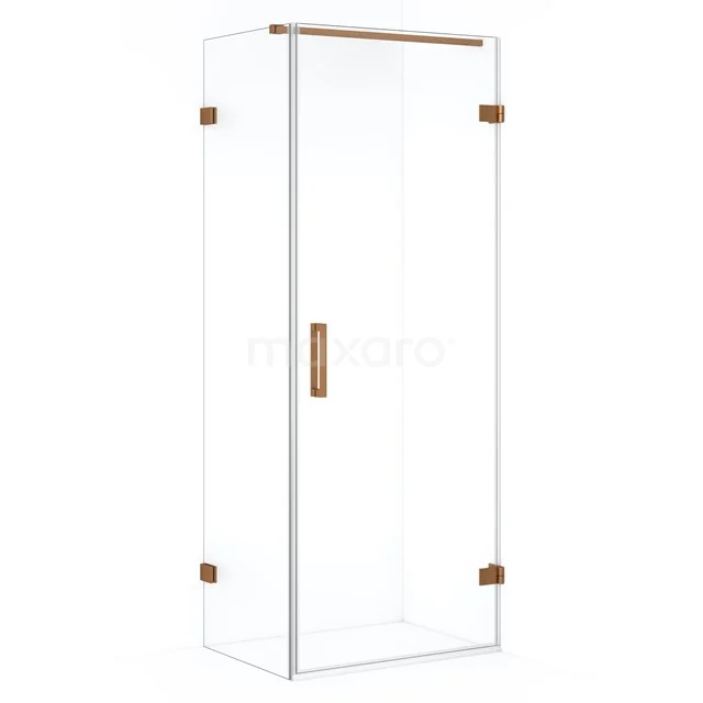 Diamond Shower enclosure | 70x50 cm Copper Clear glass Pivot door Rectangle CDA220705120KP